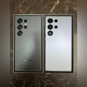 2x Samsung Galaxy S25 Ultra Smartphone 256gb Used - black and silver pristine